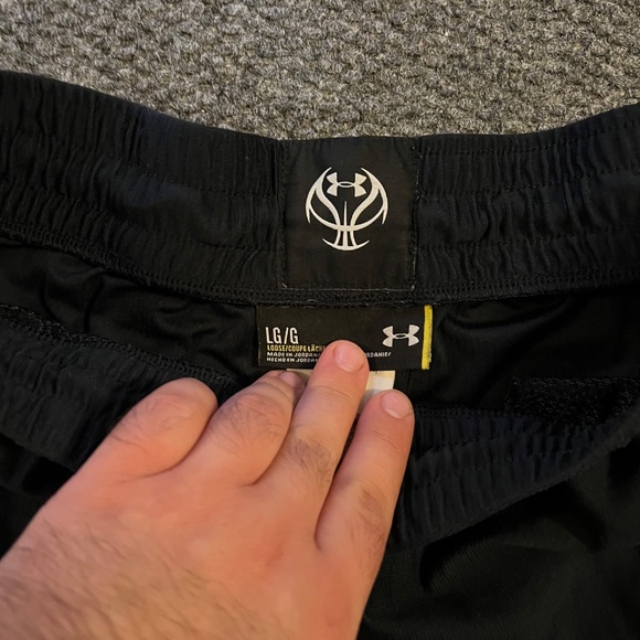 Under Armour Mens Navy and Gray Shorts - Picture 3 of 3